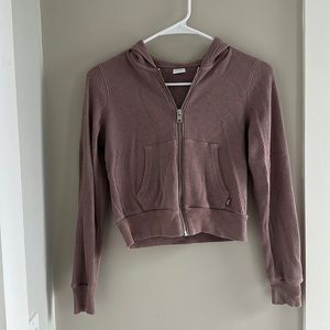 TNA (Aritzia) waffle zip up hoodie